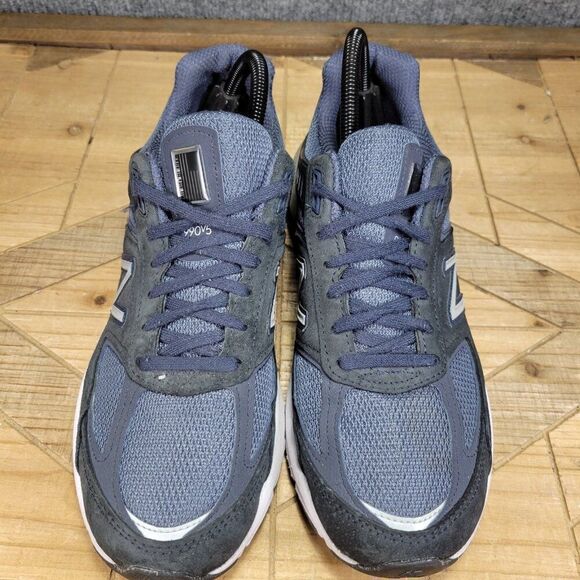 New Balance 990v5 Navy Blue White Suede Women Sneaker Shoes W990NV5 Size 10 - Picture 3 of 13